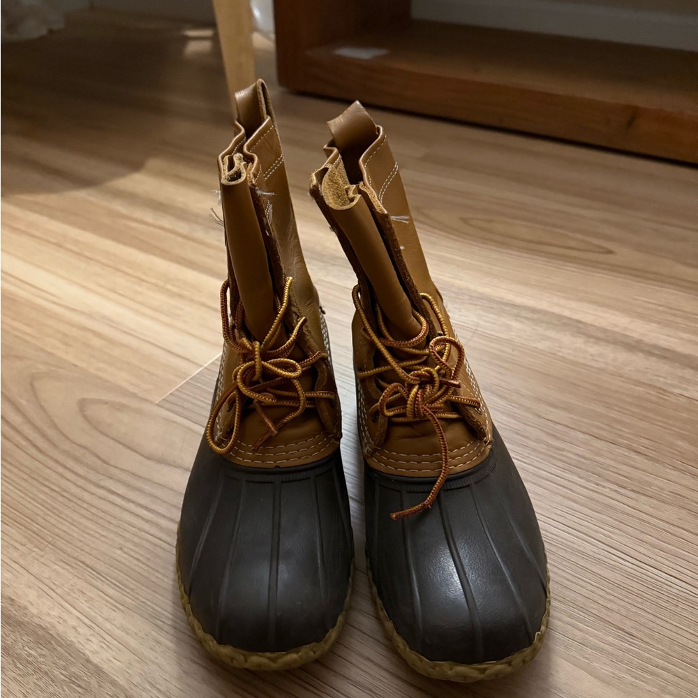 L.L.Bean Bean Boots Brown and Tan Duck Boots